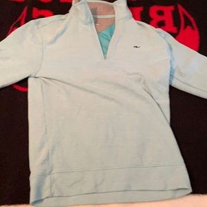Vineyard Vines lite blue quarter zip jacket